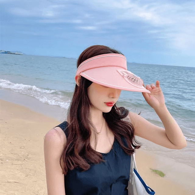 Breathable Cooling Fan Hat with USB Charging for Outdoor Sports and Sun Protection