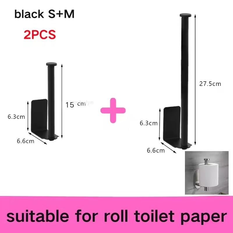 Stainless Steel Self-Adhesive Paper Towel Holder – No-Drill Toilet & Kitchen Roll Rack
