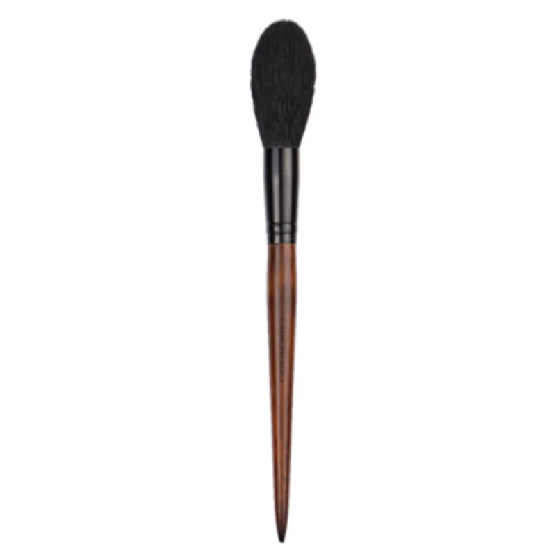 Professional Goat Hair Makeup Highlighter Brush, Long Handle Blending Brush, Blush and Concealer Beauty Tools