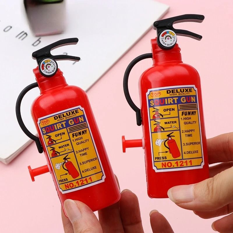 2-Pack Mini Fire Extinguisher Water Guns – Fun Outdoor Summer Toys for Kids – Fireman Squirters for Pool and Parties