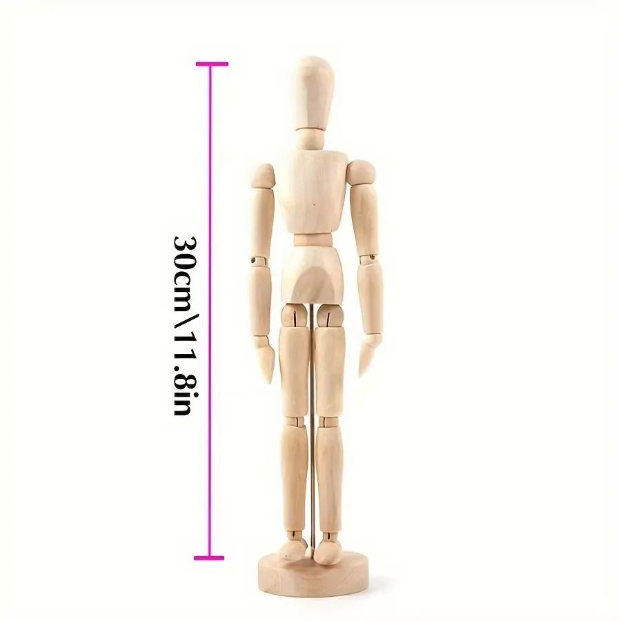 Wooden Drawing Mannequin Posable Artist Sketch Figure Model