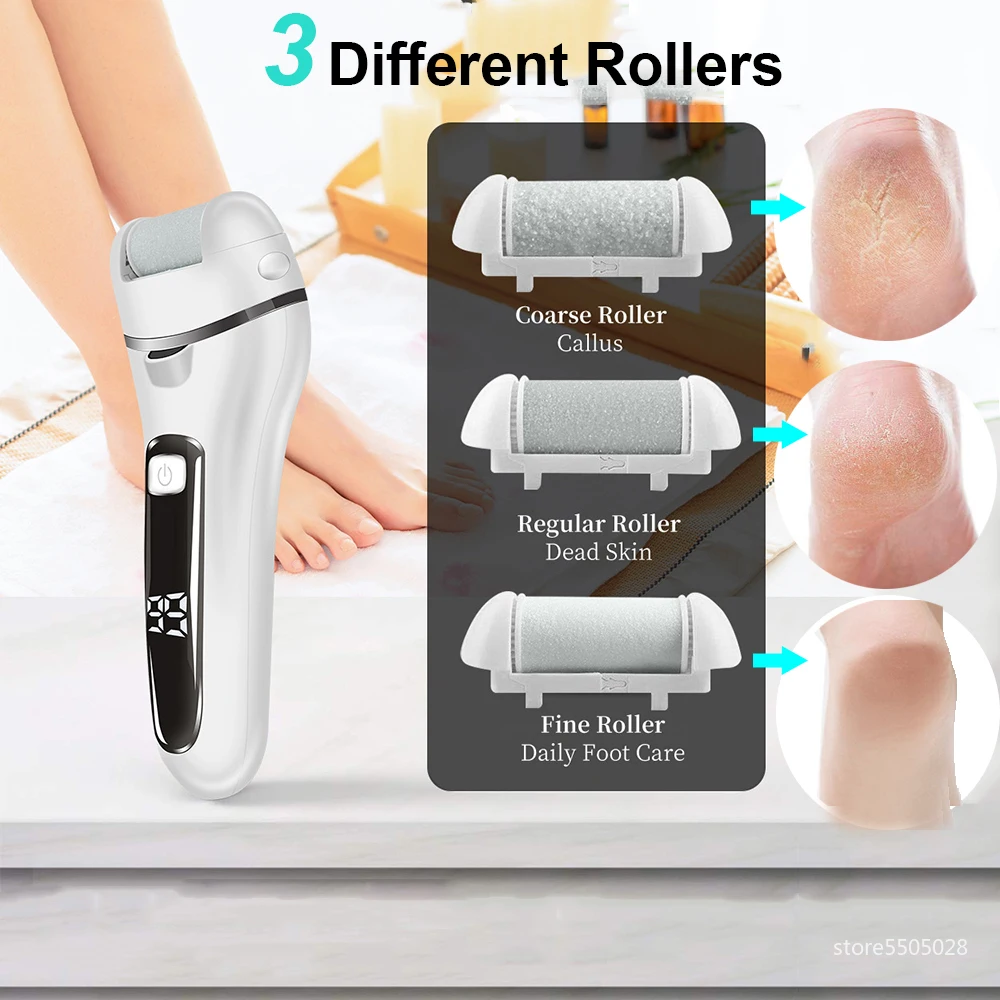 Electric Callus Remover Foot File – Rechargeable Pedicure Machine for Smooth Heels and Soft Skin