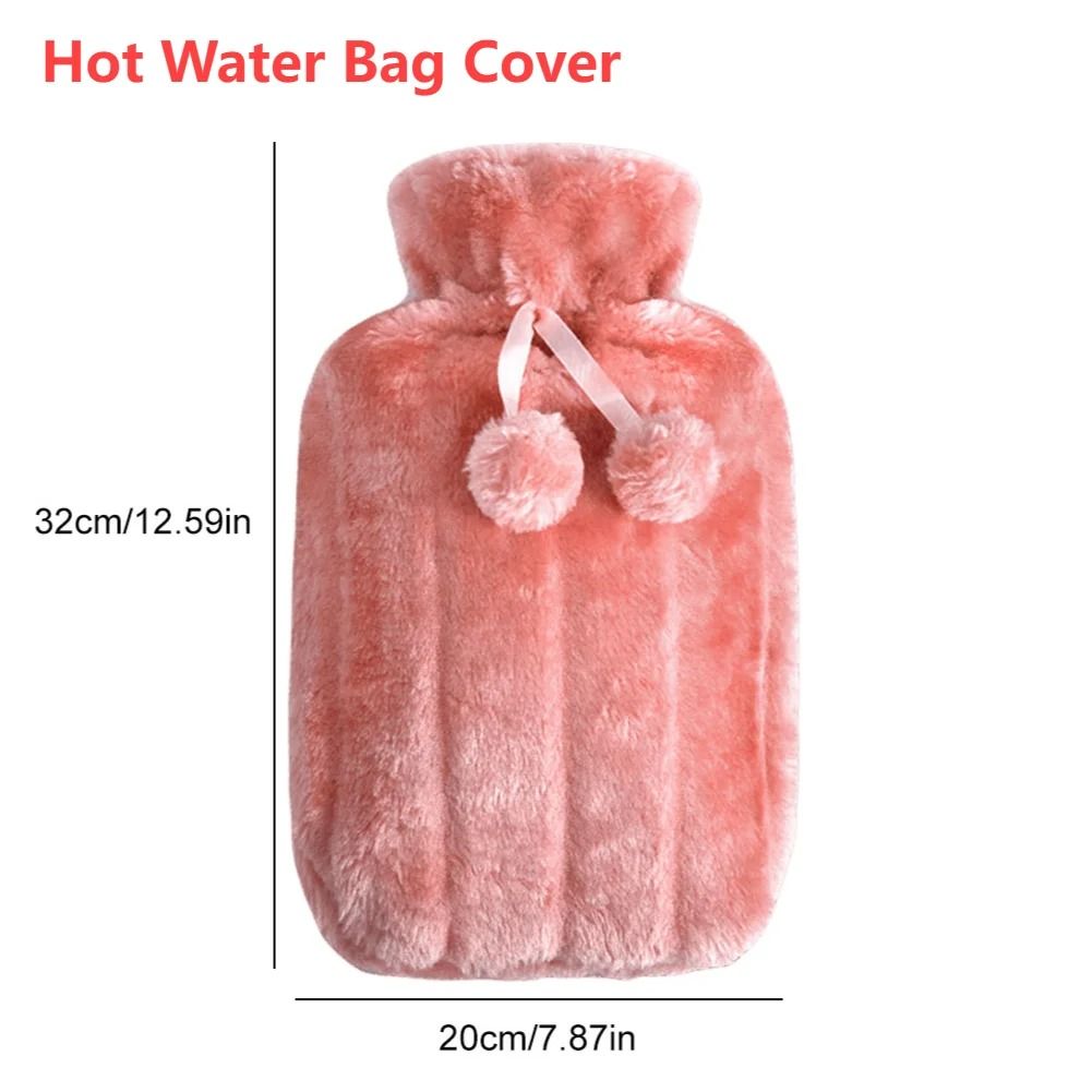Plush Hand and Feet Warmer Hot Water Bottle with Protective Cover