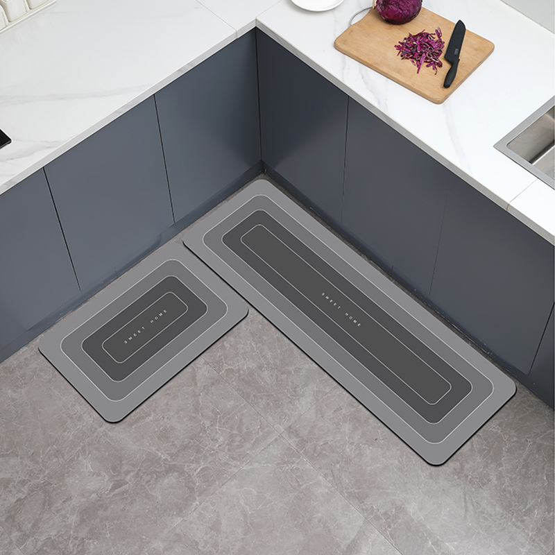 Diatomite Anti-Skid Kitchen Floor Mat - Waterproof, Anti-Dirty Household Door Mat