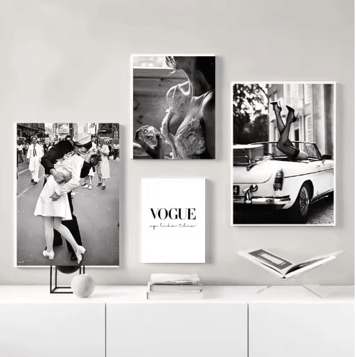 Vintage Perfume Fashion Wall Art Elegant Woman Canvas Print Decor