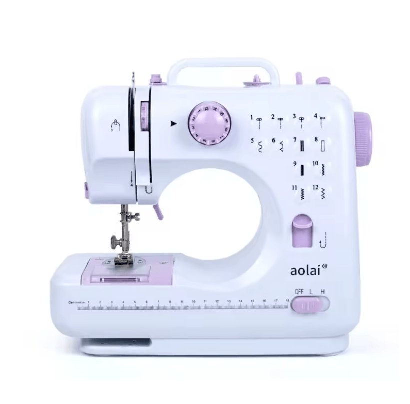 Multi Function Household Sewing Machine with Presser Foot Set and Lock Edge Feature