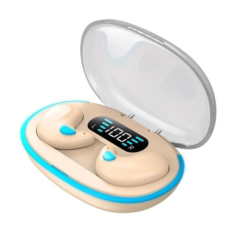 Mini Wireless Sleeping Earbuds with Mic and Waterproof Charging Case