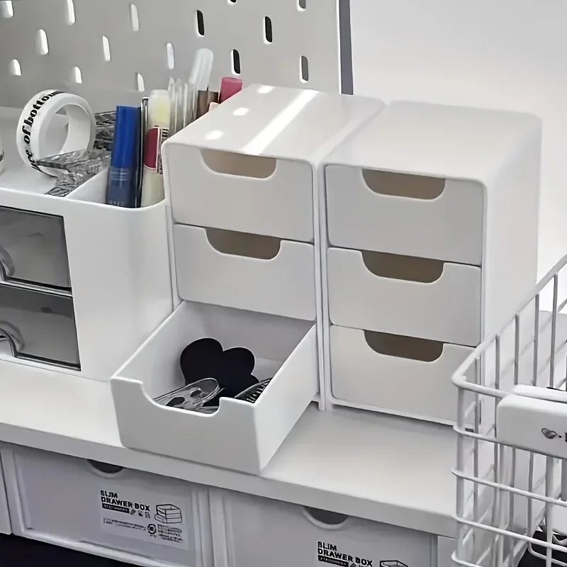3-Tier Desk Organizer with Drawers – Portable Makeup & Jewelry Storage Organizer for Clutter-Free Spaces