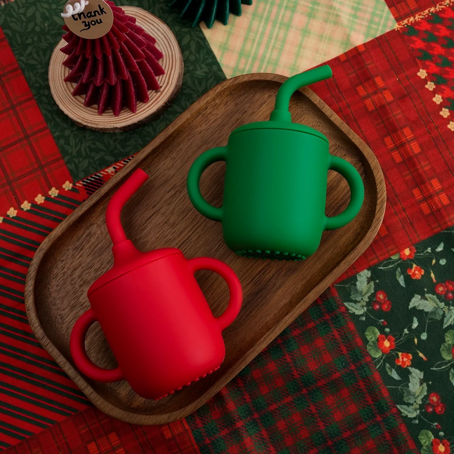Dual-Grip Silicone Infant Training Cup
