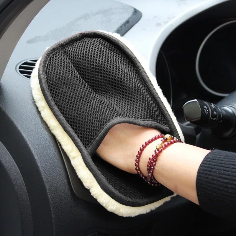 Plush Car Washing Gloves Thick Cleaning Wash Mitt