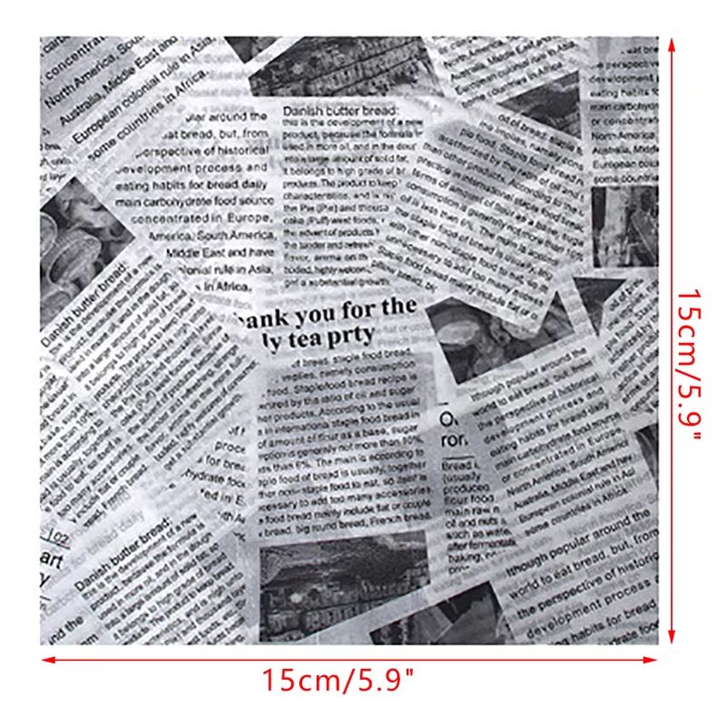 100Pcs Kraft Paper Sandwich Wrap - Disposable Oil-Proof Triangle Food Packing BagS
