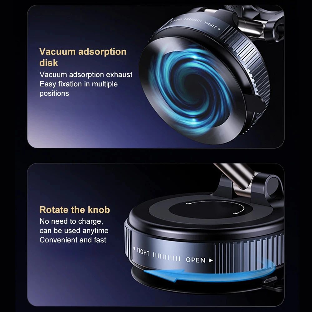 High-Visibility Magnetic Car Phone Mount with 360° Rotation & Foldable Design