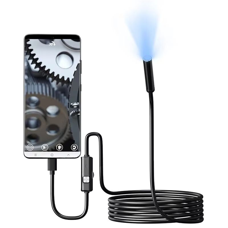 Multi-Lens USB/Type-C Flexible Endoscope Camera 5.5 mm / 7.0 mm / 8.0 mm With Adjustable LED Lights