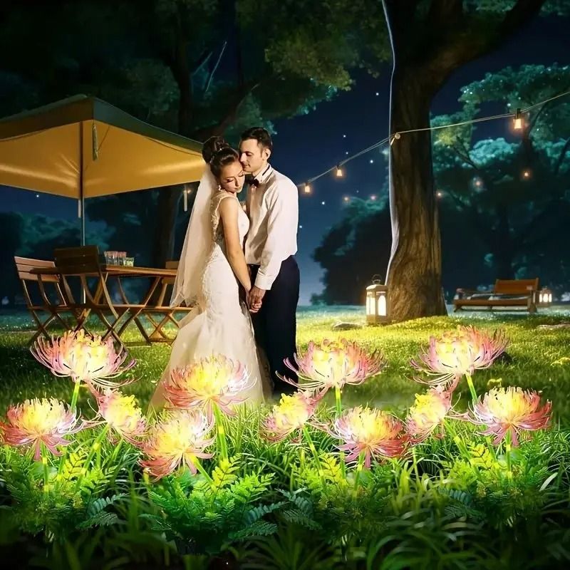 Solar Garden Flower Lights – Outdoor Decorative Floral Shore Lights for Courtyard & Lawn