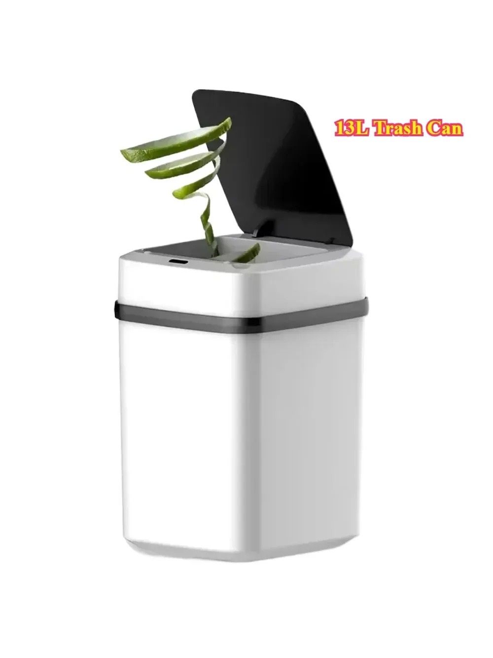 Smart Touch Kitchen Trash Can 13L With Automatic Lid