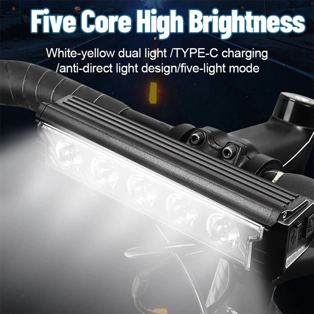 Rechargeable Bicycle Front Light Waterproof LED Bike Headlight
