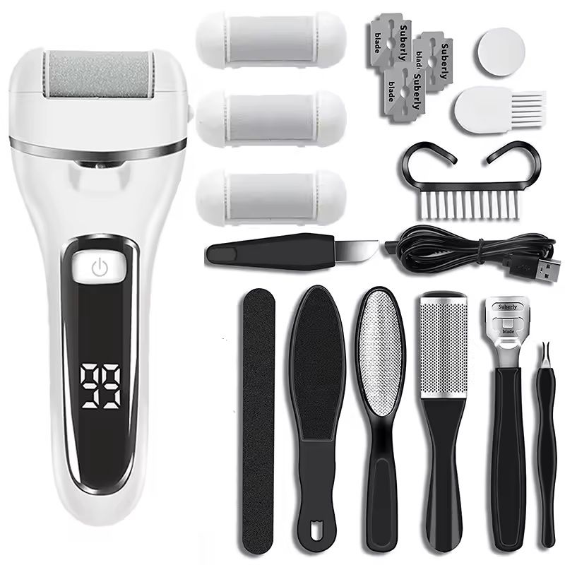 Electric Foot File Callus Remover Rechargeable Pedicure Tool