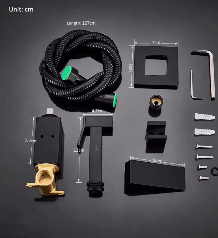 Matte Black Bidet Faucet Solid Brass Hot and Cold Water Mixer Tap