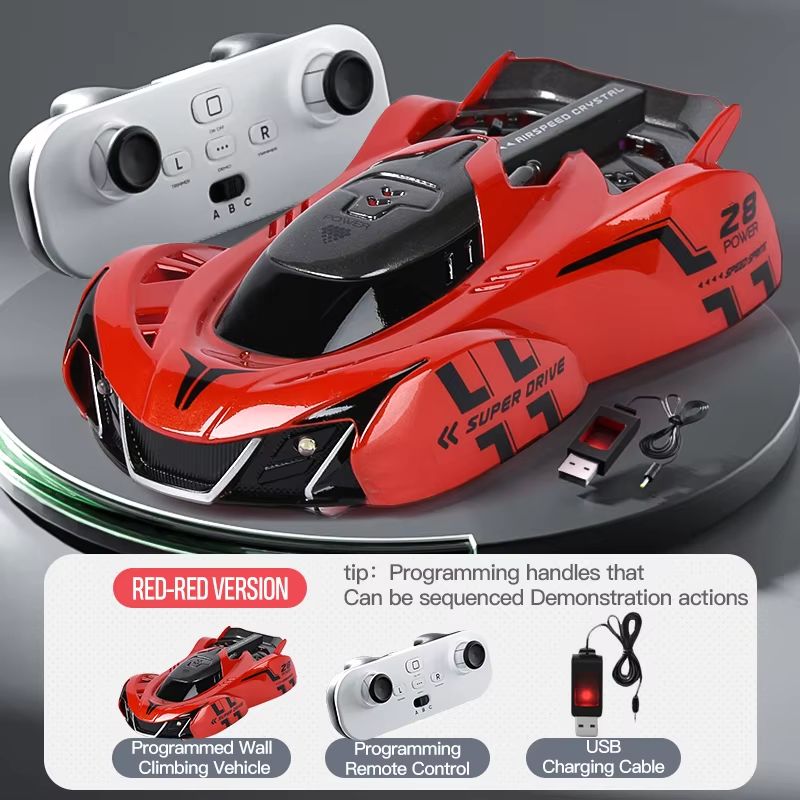 Wall Climbing RC Car Light Chasing Remote Control Anti Gravity Racing Toy