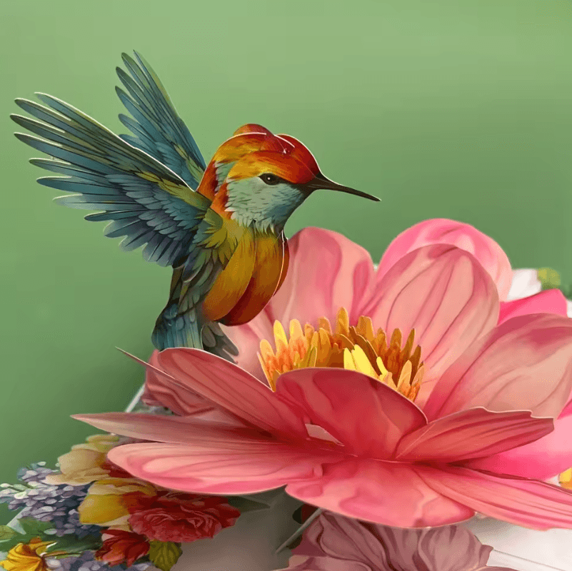 3D Pop Up Flower Greeting Card Handmade for Wedding Anniversary Birthday Valentine Thank You