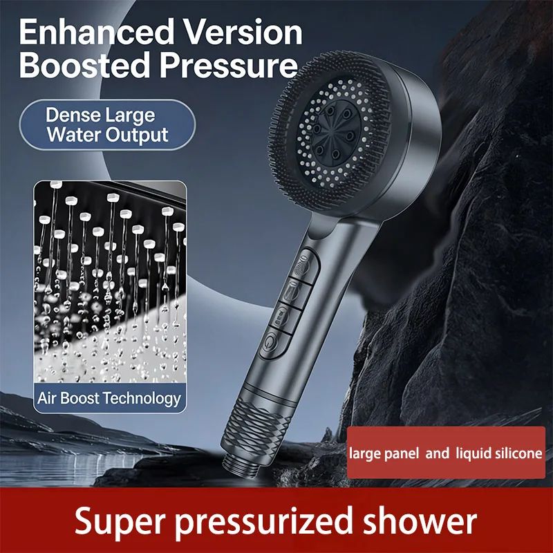 High Pressure Handheld Shower Head 4 Mode Adjustable Bathroom Set