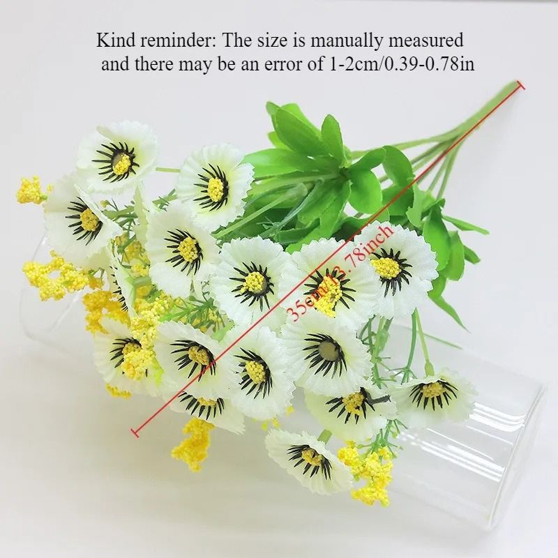 Artificial Daisy Flower Bouquet Plastic Indoor Decorative Flowers for Home and Office