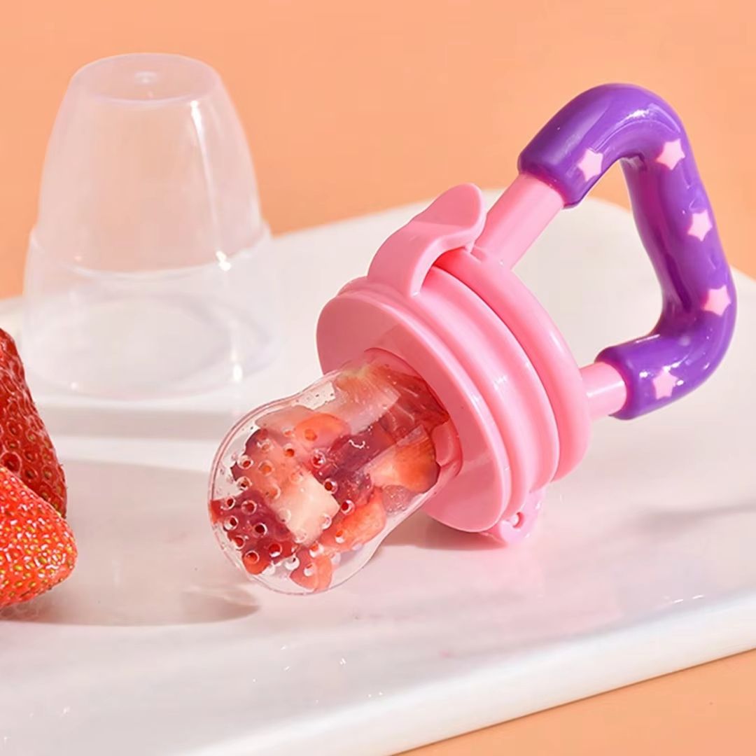 4-Piece Baby Feeding Set with Suction Base Bottle, Cereal & Fruit Feeders and Mesh Bags