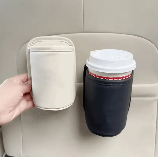 Leather Car Door Cup Holder Organizer Backseat Automotive Drink Rack Storage Bin for Vehicle Interior Accessories