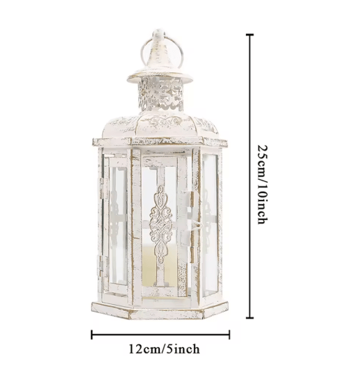 Vintage Hanging Candle Lantern 11 Metal Decorative Lantern for Indoor & Outdoor Decor