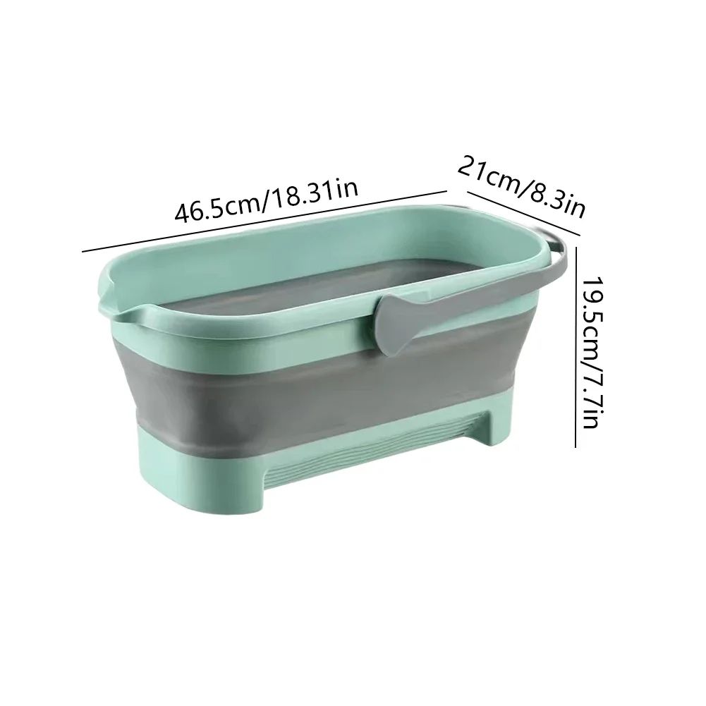 Foldable Rectangular Mop Bucket Large Laundry Washing Basin