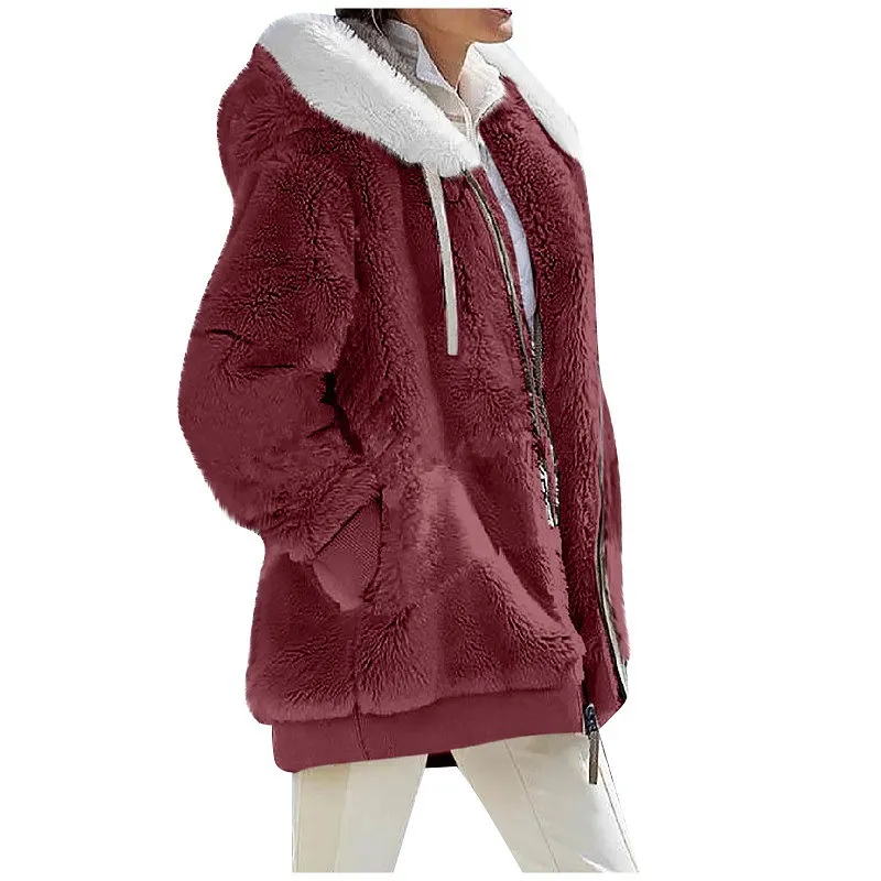 Autumn Winter Fashion Women Coat, Cashmere Fleece Jacket