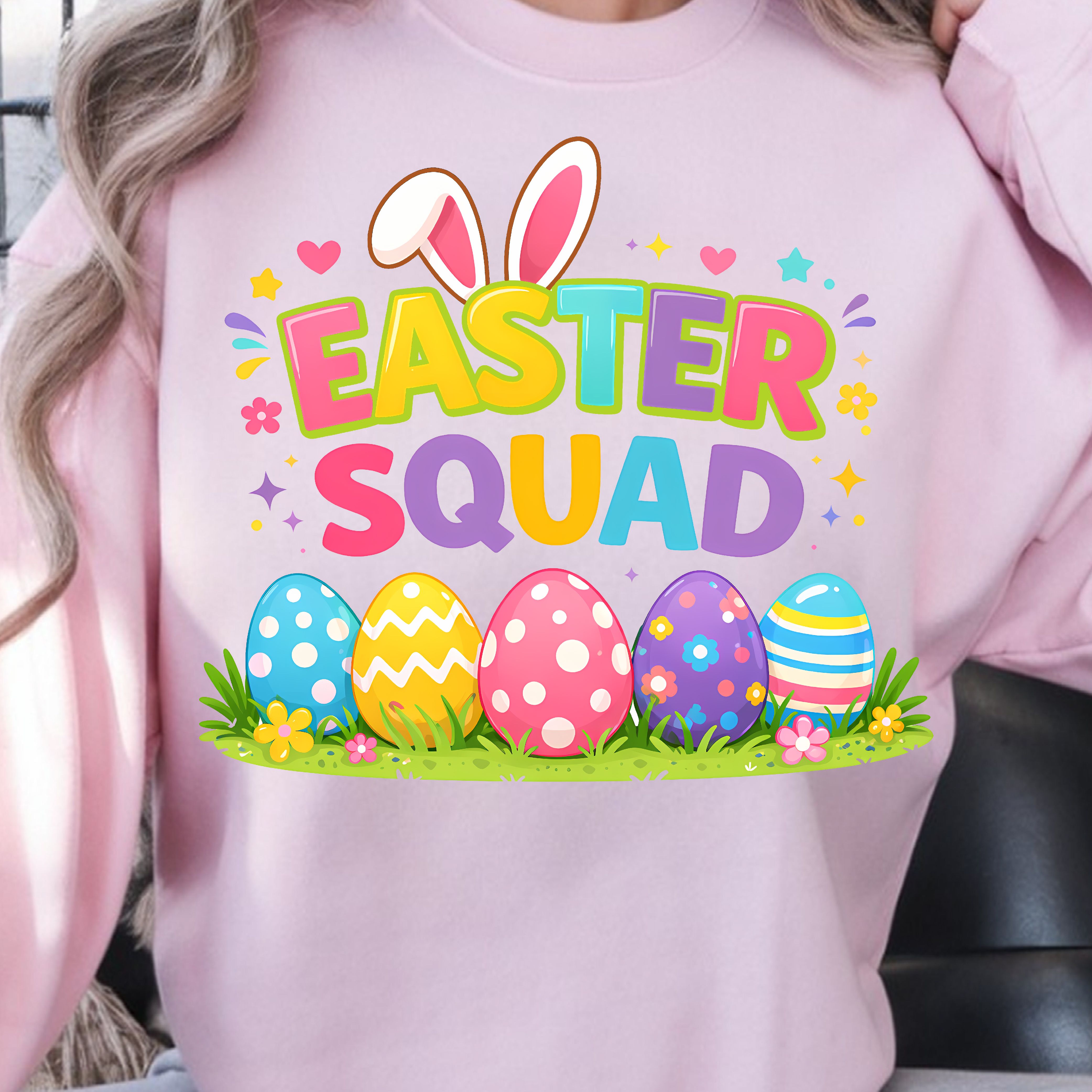 Easter Squad Shirt – Bunny Ears & Easter Eggs Family Tee