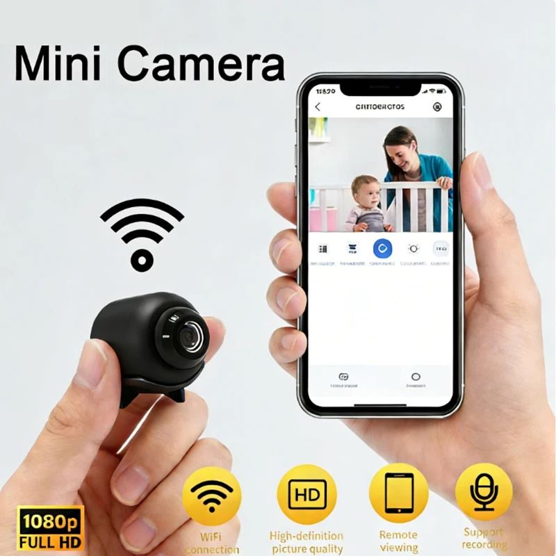 1080P HD Mini Smart Home Camera | 140° Wide-Angle WiFi Surveillance | Executive Night Vision Security Suite
