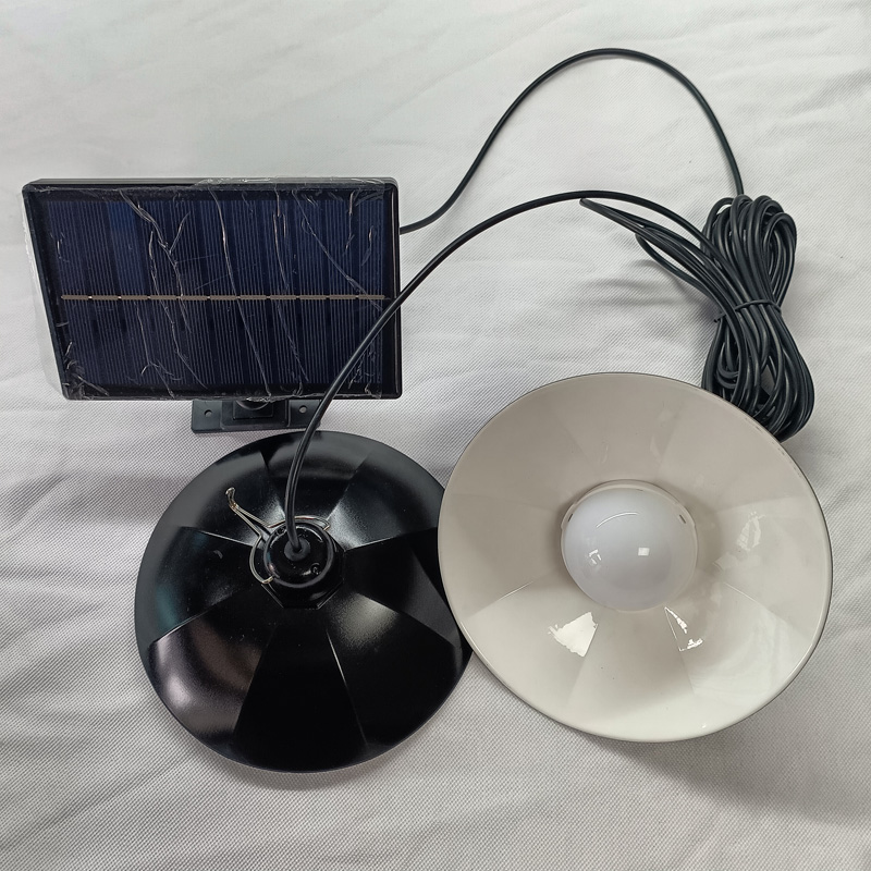 Solar Powered 2 Head Pendant Light for Garden, Patio, Porch, Hangable LED Barn Storage Lamp, Christmas Gift for Him