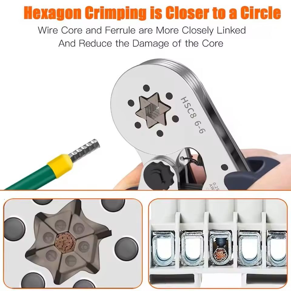 Mini Electrical Wire Crimping Tool with Ferrule Sleeves