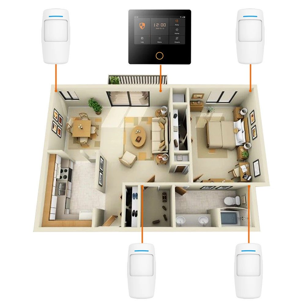 Smart PIR Motion Sensor Home Security Detector Compatible with Alexa