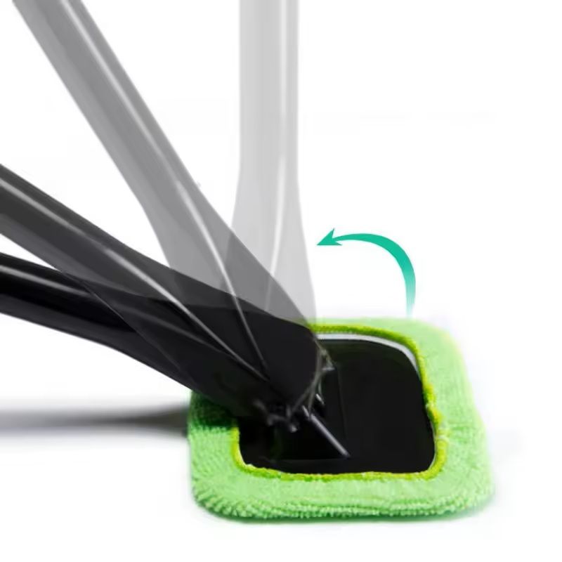 Car Windshield Cleaning Brush Kit with Microfiber Cloth and Long Handle