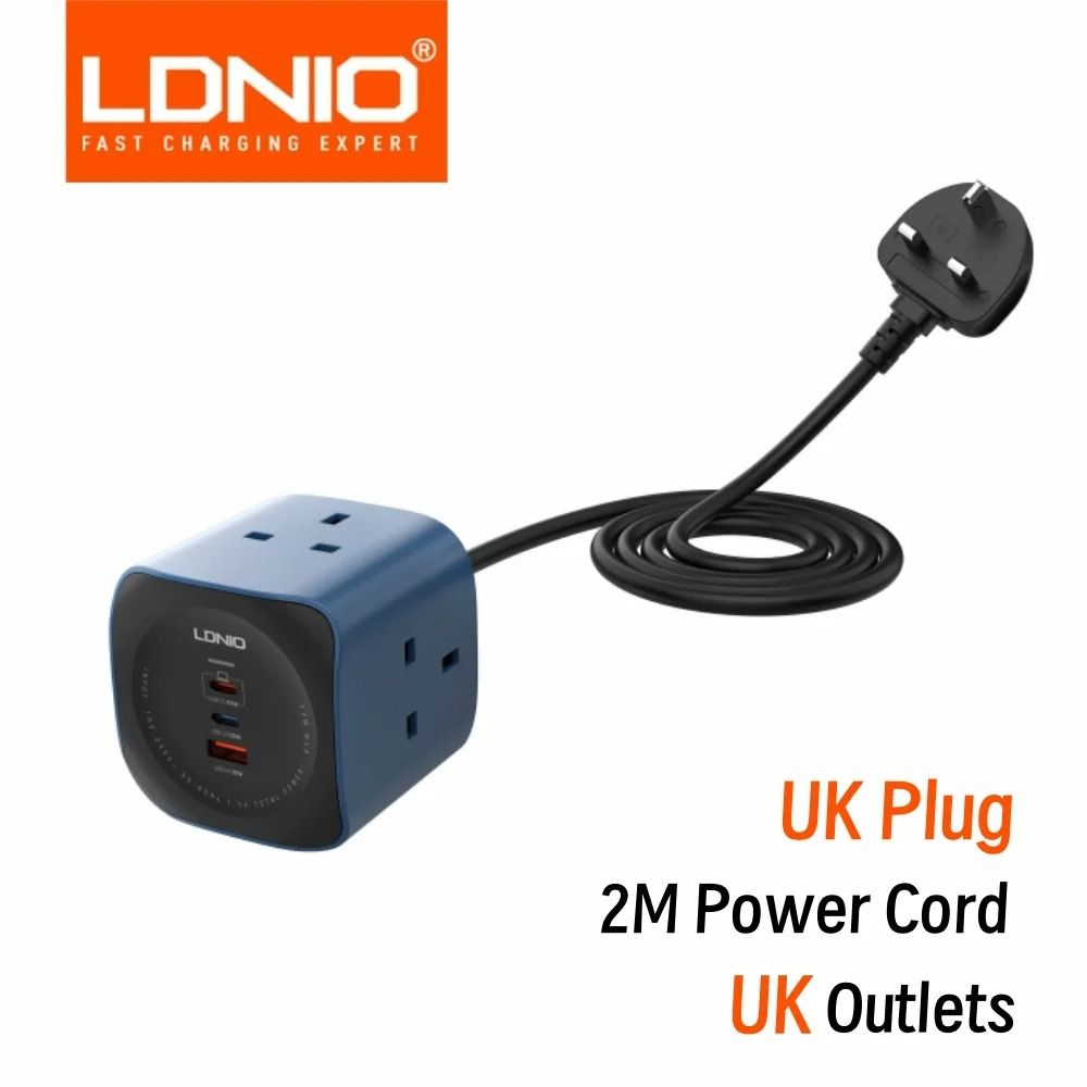 Cube Charging Station with USB Sockets and Surge Protection
