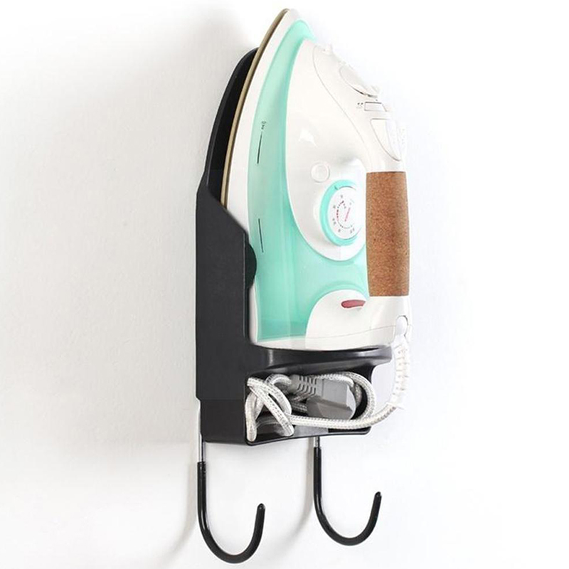 Wall Mount Iron Storage Rack, Portable Iron Holder for Home & Hotel Use