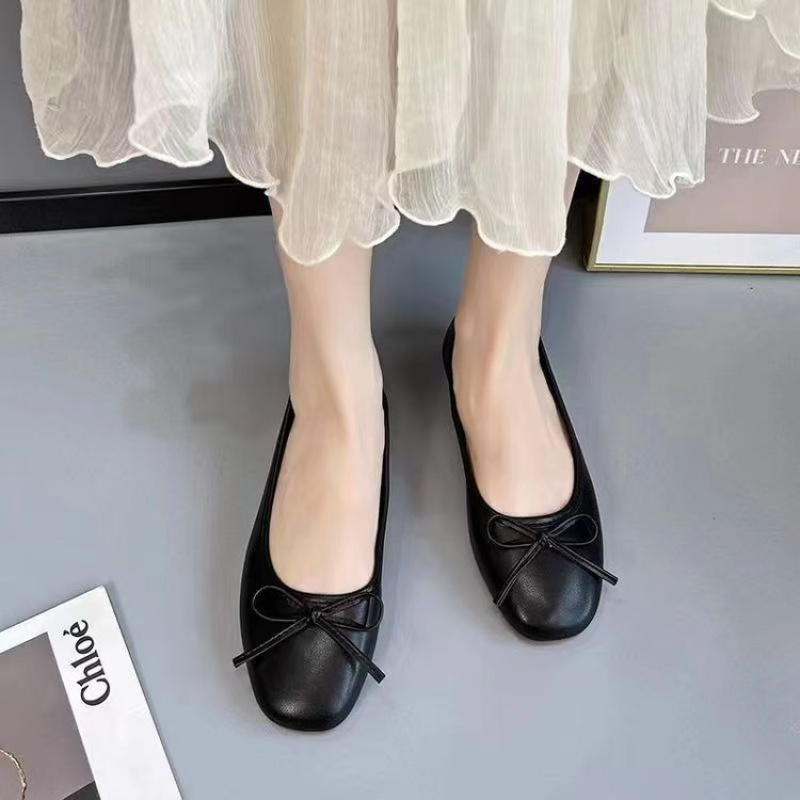Flats Gentle Bow-Knot Design, Spring Summer New Arrival Evening Breeze Commuter Versatile Single Shoes