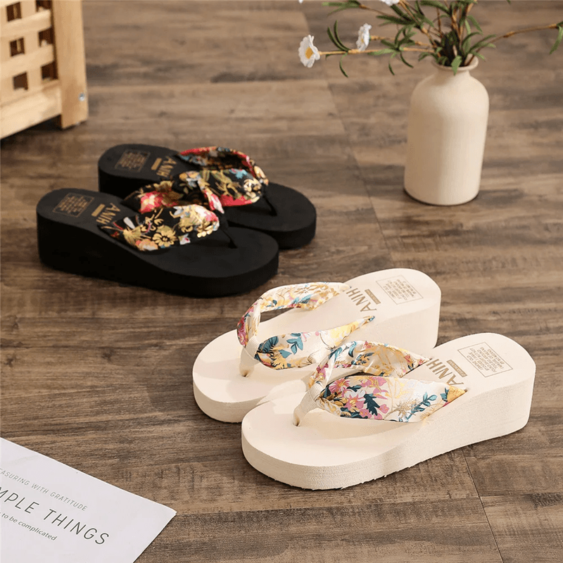 SunLift Women Platform Flip Flops Wedge Beach Sandals