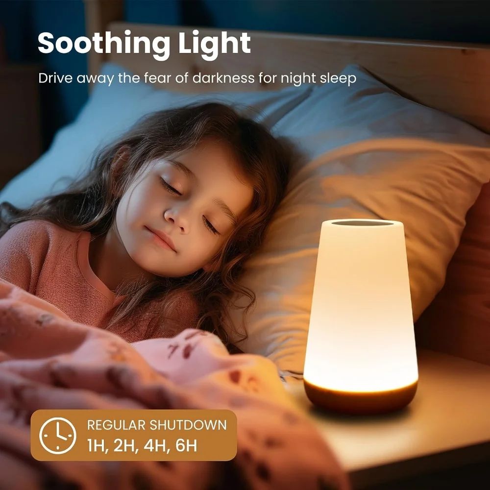 RGB Touch Bedside Lamp Rechargeable Night Light