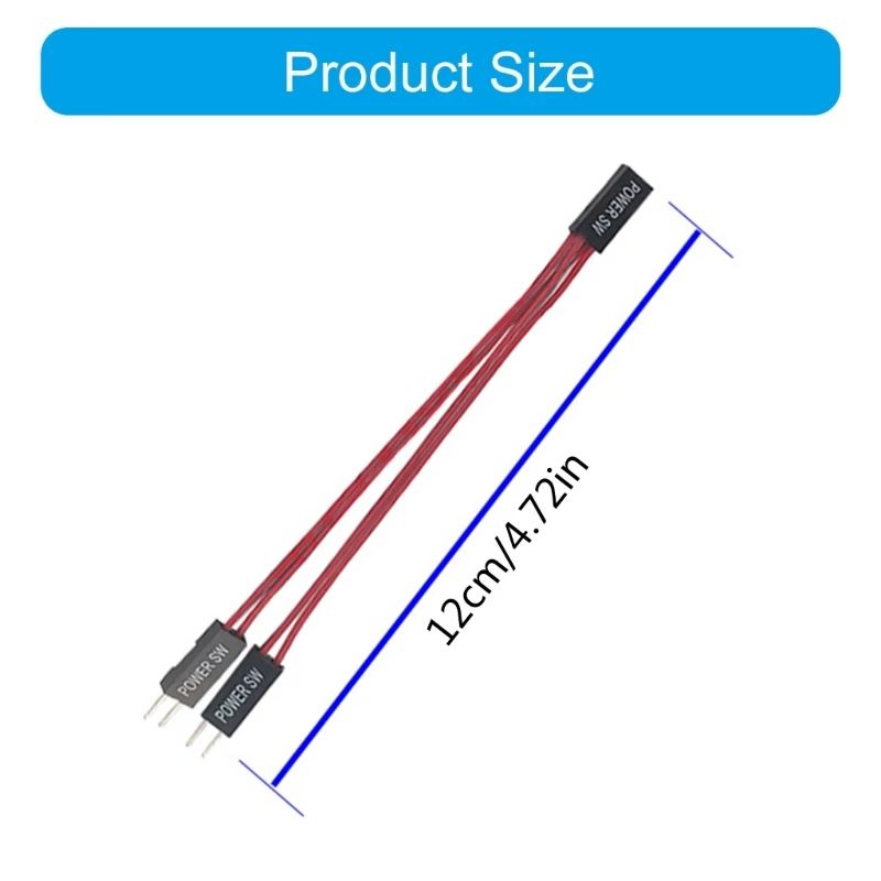 Universal Desktop PC Power Button Switch with Extension Cable – Easy External PC Power Control