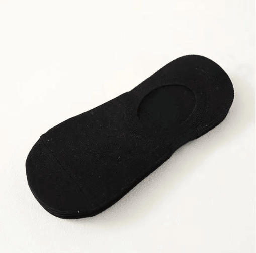 5-Pair Set Mens Invisible Socks Cotton No Show Ankle Socks with Silicone Grip