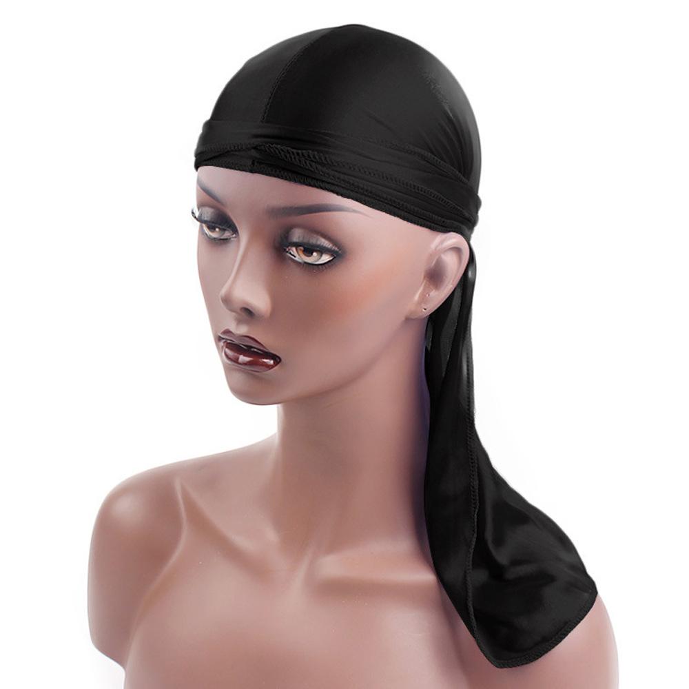 Pre-Tied Bandana Turban Hijab Silk Durag Pirate Hat Fashion Men Women Chemo Cap Headwrap