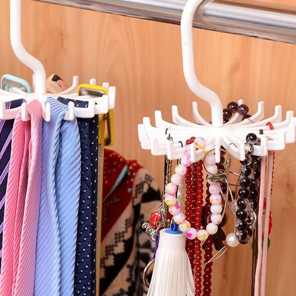 360 Degree Rotating Scarf and Tie Hanger Rack