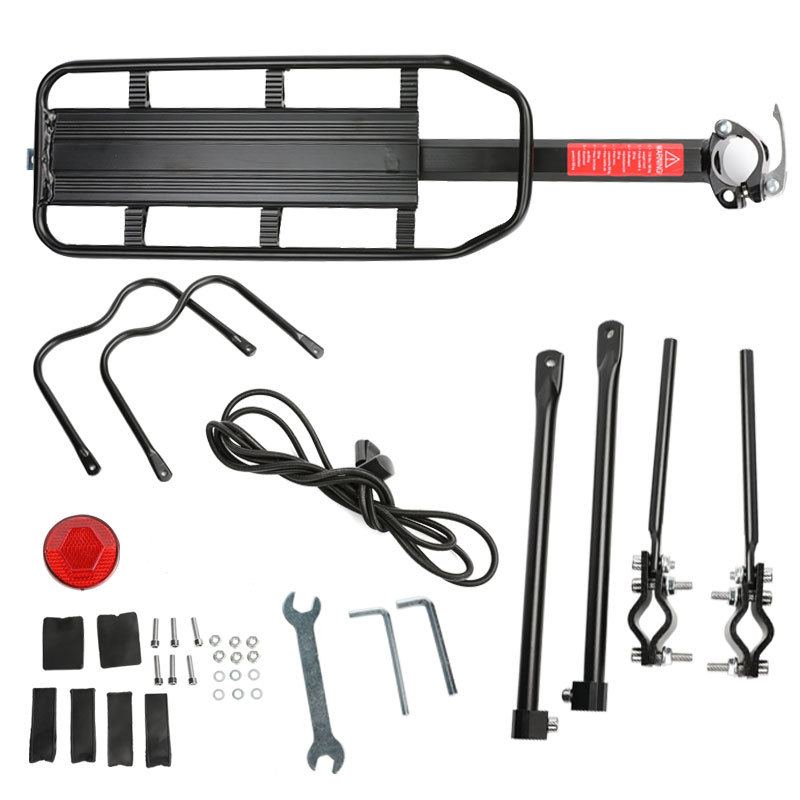 Aluminum Alloy Mountain Bike Carrier With Reflective Plate, Quick Release Rear Shelf Rack Riding Equipment, Bicycle Part