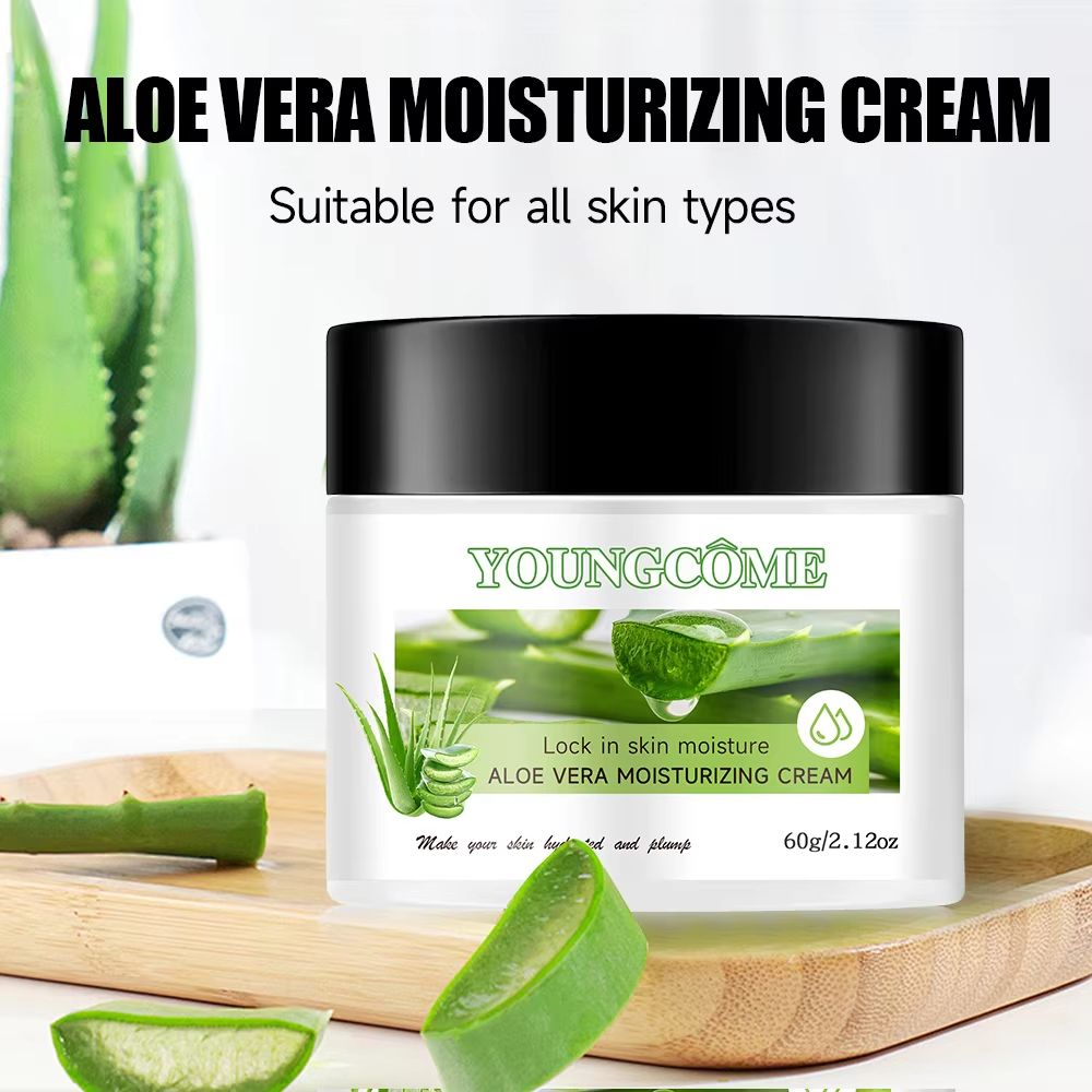 SADOER Aloe Vera Face Cream with Hyaluronic Acid Moisturizer Deep Hydrating Anti Aging Skin Care Cream