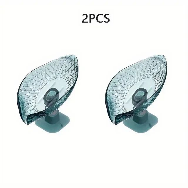 2 Pack Leaf Design Self Draining Soap Box