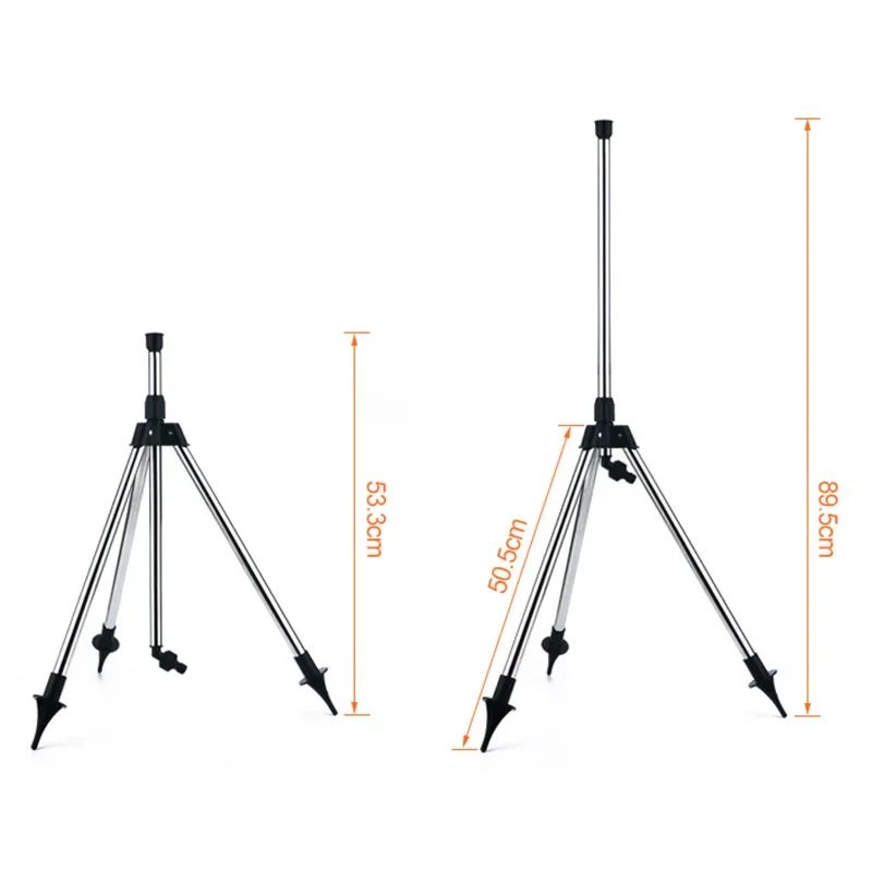 Premium 360° Automatic Rotating Tripod Garden Sprinkler Stand - Stainless Steel Irrigation & Lawn Watering Tool